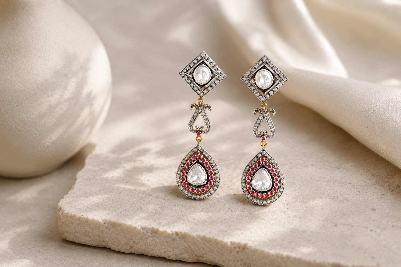 Laalmani Drop Earrings